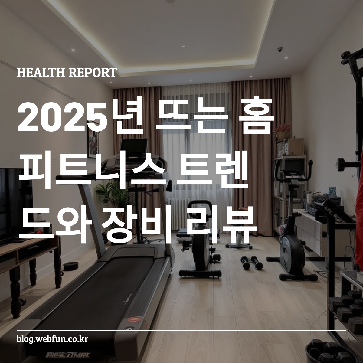 한국 가정의 현대적인 홈짐 세트업