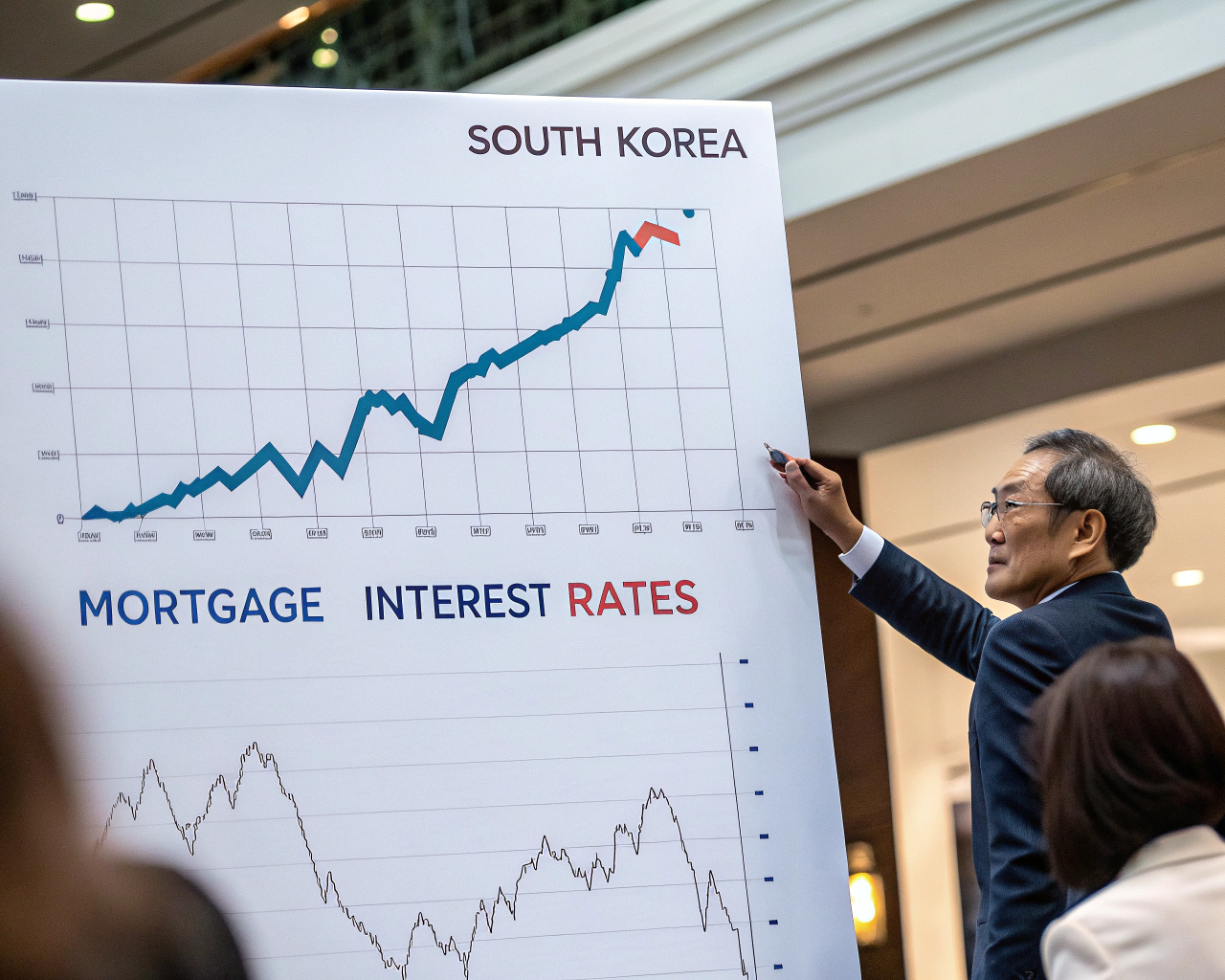 시간에 따른 부동산 대출 금리 추이 그래프