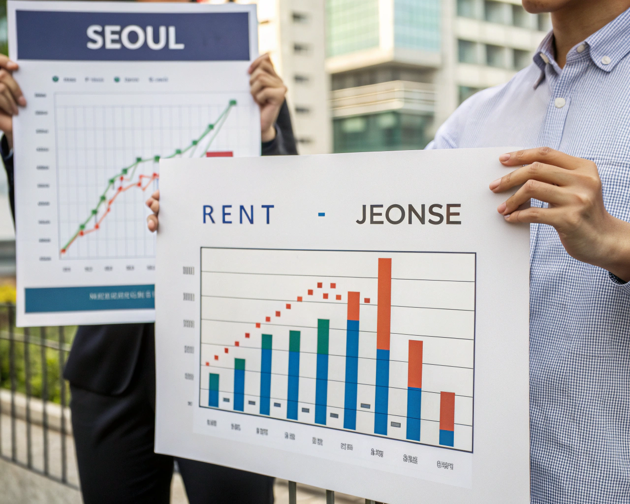 서울 지역의 전세 가격 비교